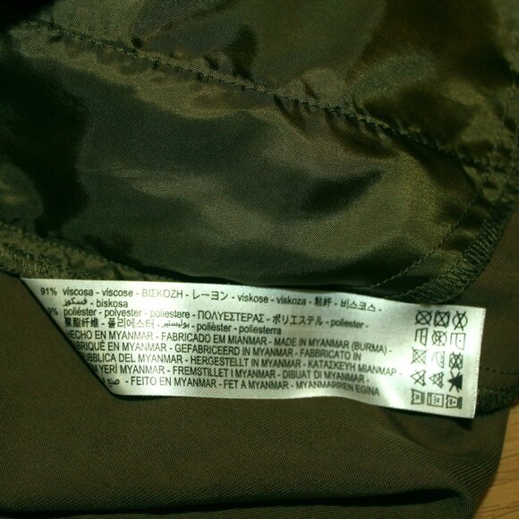 SOLD Zara Kahki Green Safari Style  Shirt - Picture 9 of 9